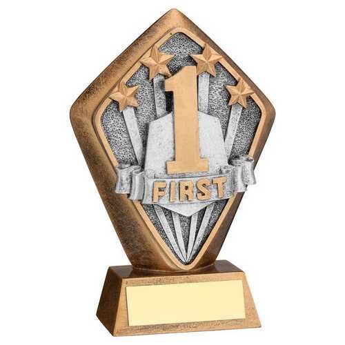 Brz/Gold Diamond Holder With '1St' Disc With Plate - 5.25" Thumbnail