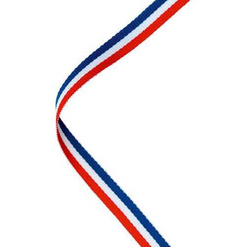 Narrow Medal Ribbon Red/White/Blue - 30 X 0.4" Thumbnail