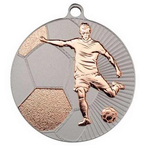 Football 'Two Colour' Medal - Matt Silver/Bronze 2.75" Thumbnail