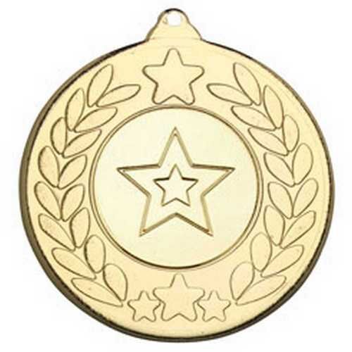 Stars And Wreath Medal  - Gold 2" Thumbnail