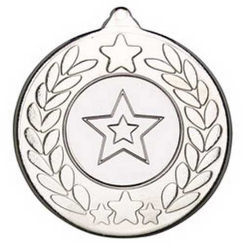 Stars And Wreath Medal  - Silver 2" Thumbnail