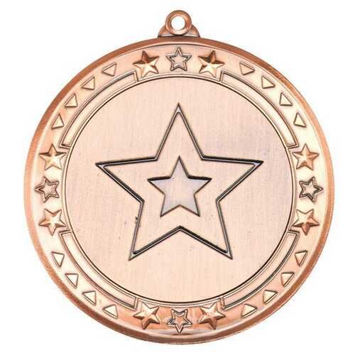 Tri Star Medal  - Bronze 2.75" Thumbnail