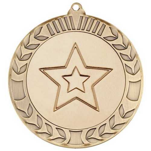 Wreath Medal  - Antique Gold 2.75" Thumbnail