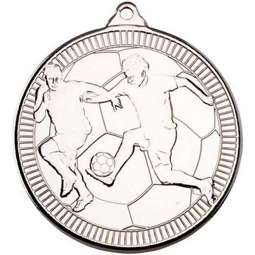Football 'Multi Line' Medal - Silver 2" Thumbnail