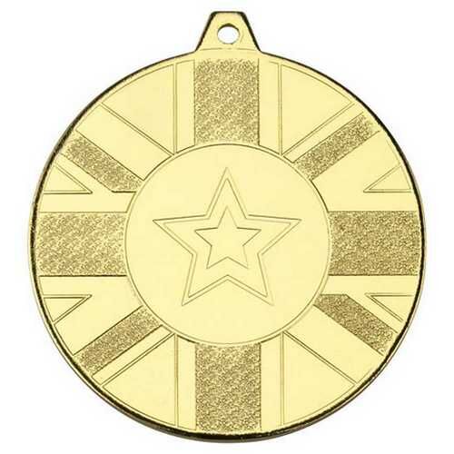 Union Flag Medal  - Gold 2" Thumbnail