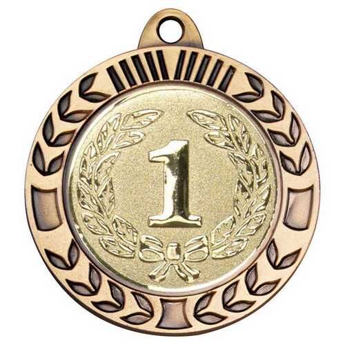 Wreath Medal Extra Thick Antique Gold  - 2.75" Thumbnail