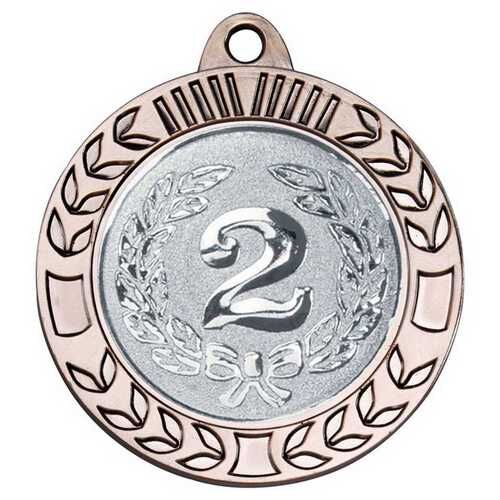 Wreath Medal Extra Thick Antique Silver  - 2.75" Thumbnail