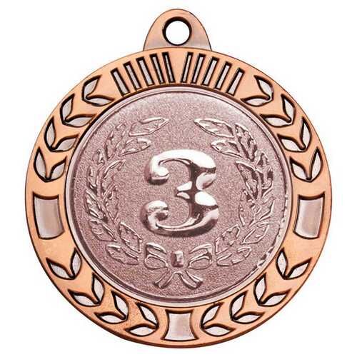 Wreath Medal Extra Thick Bronze  - 2.75" Thumbnail