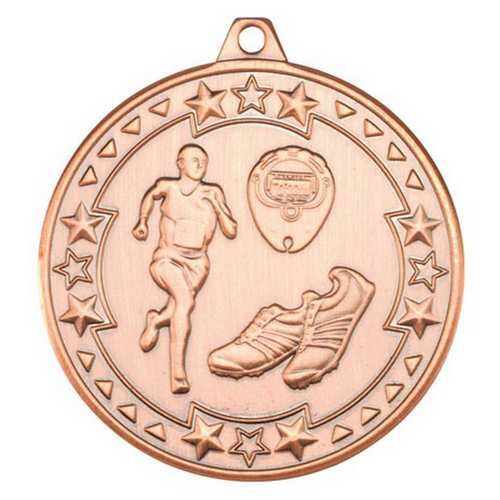 Running 'Tri Star' Medal - Bronze 2" Thumbnail