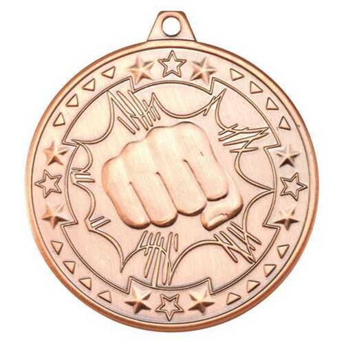 Martial Arts 'Tri Star' Medal - Bronze 2" Thumbnail