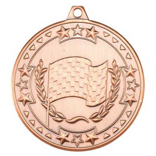 Motor Sport 'Tri Star' Medal - Bronze 2" Thumbnail