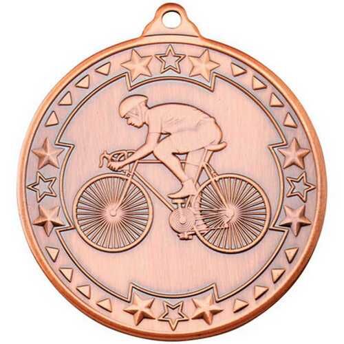 Cycling 'Tri Star' Medal - Bronze 2" Thumbnail