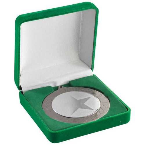 Deluxe Green Medal Box - 3.5" Thumbnail