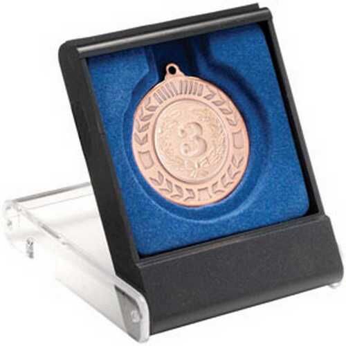 Black/Clear Medal Box - Small  3.5" Thumbnail