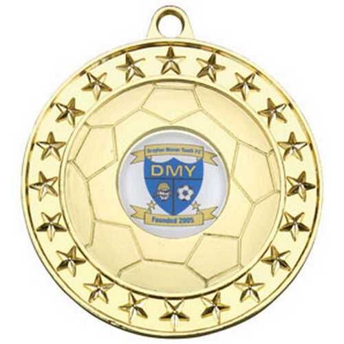 Football Medal Large  - Gold 2.75" Thumbnail
