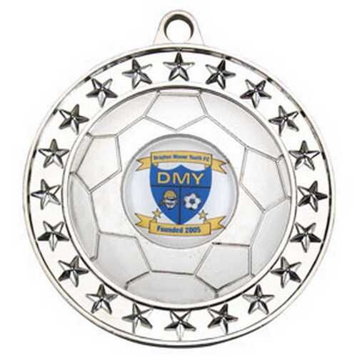 Football Medal Large  - Silv 2.75" Thumbnail