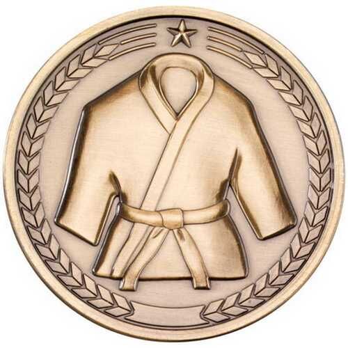 Martial Arts Medallion - Antique Gold 2.75" Thumbnail