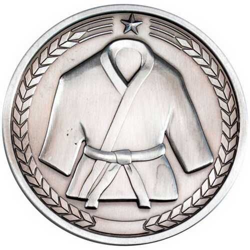 Martial Arts Medallion - Antique Silver 2.75" Thumbnail