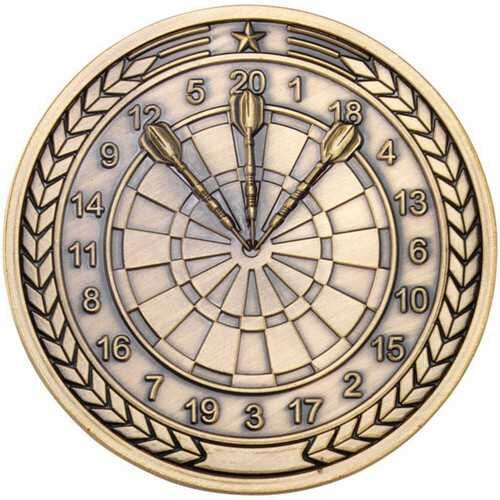 Darts Medallion - Antique Gold 2.75" Thumbnail