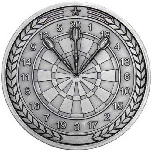 Darts Medallion - Antique Silver 2.75" Thumbnail