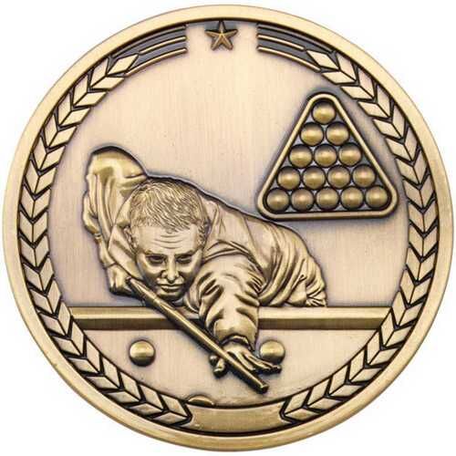 Pool/Snooker Medallion - Antique Gold 2.75" Thumbnail