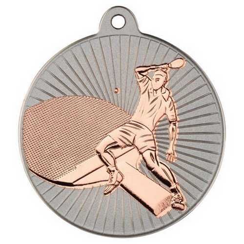 Table Tennis 'Two Colour' Medal - Matt Silver/Bronze 2" Thumbnail