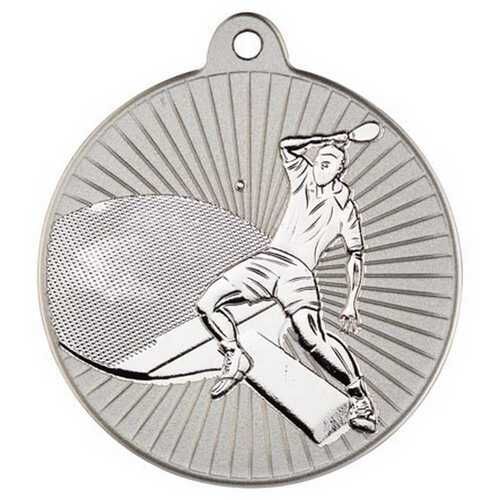Table Tennis 'Two Colour' Medal - Matt Silver/Silver 2" Thumbnail