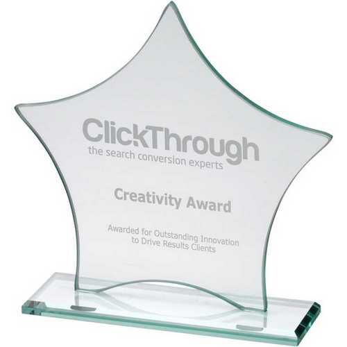 Jade Glass Star Plaque  - 5.5" Thumbnail