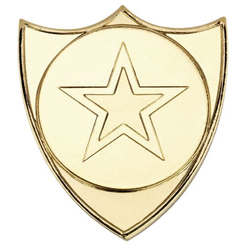 Shield Badge - Gold 1.5" Thumbnail
