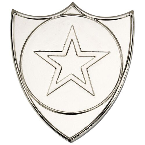 Shield Badge - Silver 1.5" Thumbnail