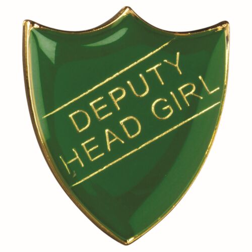 School Shield Badge (Deputy Head Girl) - Green 1.25" Thumbnail