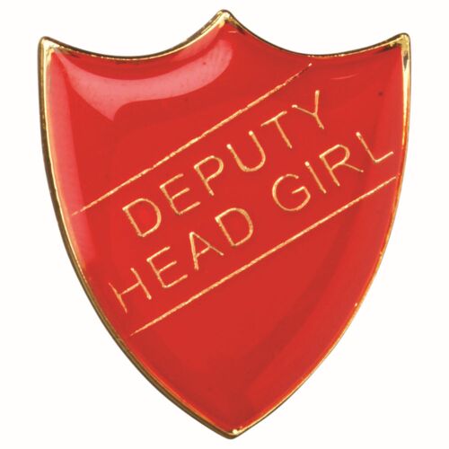 School Shield Badge (Deputy Head Girl) - Red  1.25" Thumbnail
