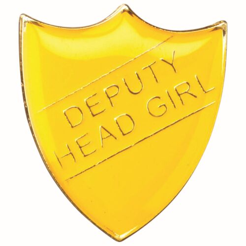 School Shield Badge (Deputy Head Girl) - Yellow 1.25" Thumbnail