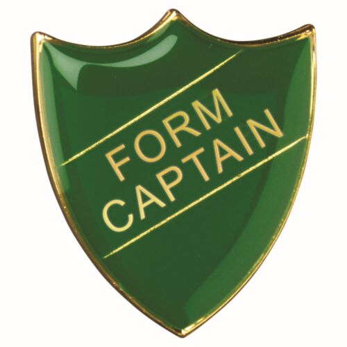 School Shield Badge (Form Captain) - Green 1.25" Thumbnail