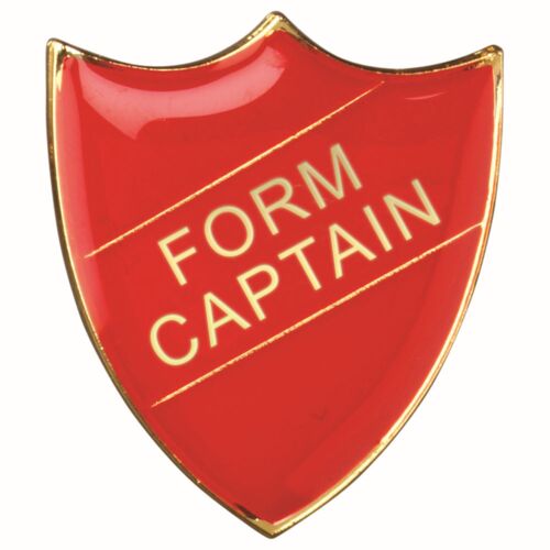 School Shield Badge (Form Captain) - Red 1.25" Thumbnail