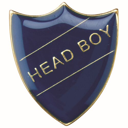 School Shield Badge (Head Boy) - Blue 1.25" Thumbnail