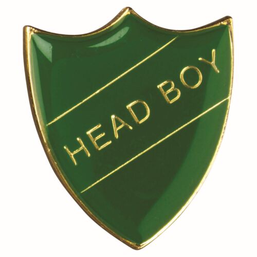 School Shield Badge (Head Boy) - Green 1.25" Thumbnail