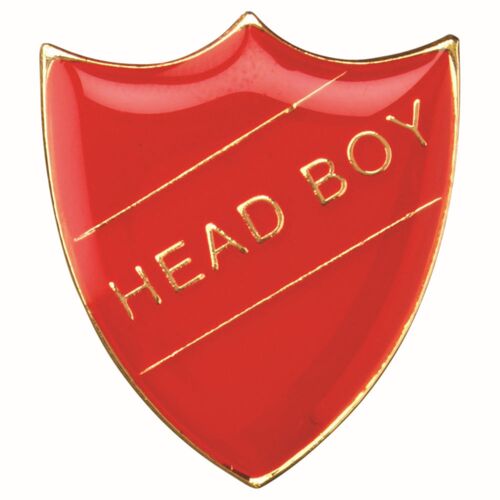 School Shield Badge (Head Boy) - Red 1.25" Thumbnail