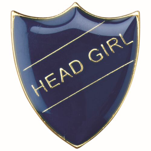 School Shield Badge (Head Girl) - Blue 1.25" Thumbnail