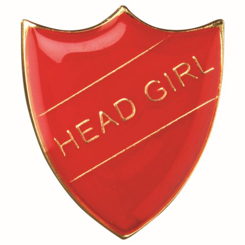 School Shield Badge (Head Girl) - Red 1.25" Thumbnail