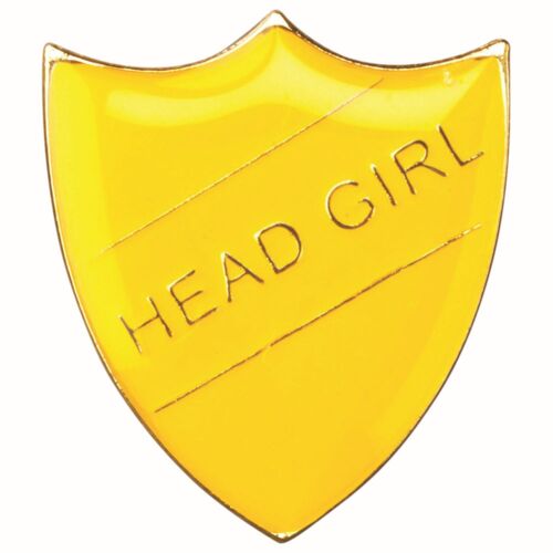 School Shield Badge (Head Girl) - Yellow 1.25" Thumbnail