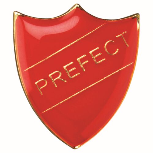 School Shield Badge (Prefect) - Red 1.25" Thumbnail