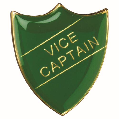School Shield Badge (Vice Captain) - Green 1.25" Thumbnail