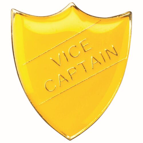 School Shield Badge (Vice Captain) - Yellow 1.25" Thumbnail