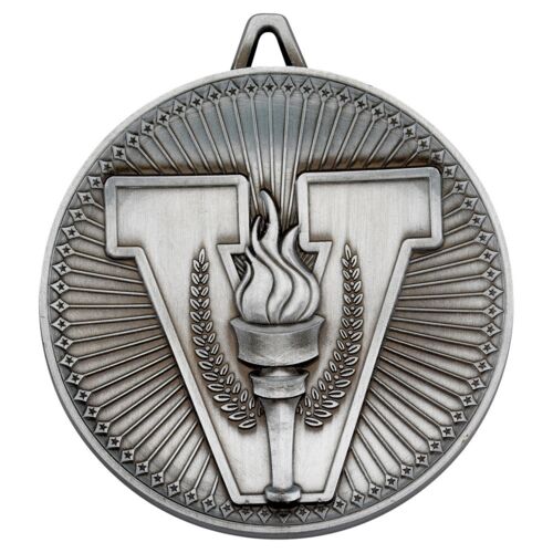 Victory Torch Deluxe Medal - Antique Silver     2.35" Thumbnail