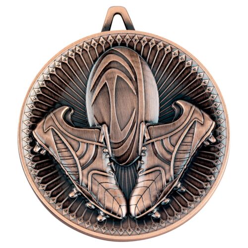 Rugby Deluxe Medal - Bronze 2.35" Thumbnail