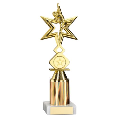 Gold 'Dance/Gym' Star Figure Assembled On Marble - 8" Thumbnail