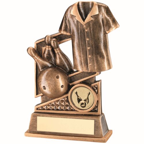 Bronze/Gold Ten Pin Diamond Series With Plate - 5.75" Thumbnail