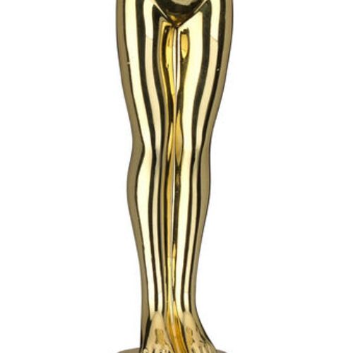 Gold Plastic 'Achievement' Figure On Black Marble Trophy - 8" Thumbnail