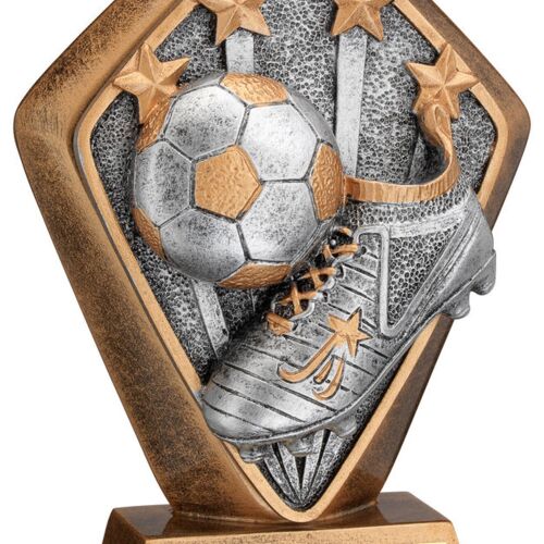 Brz/Gold Diamond Holder With 'Football' Disc And Plate - 5.25" Thumbnail